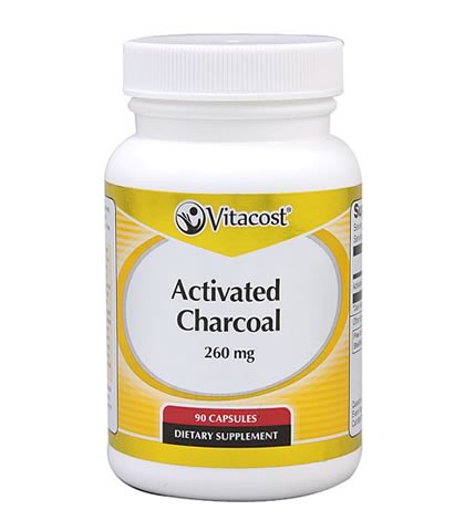 Activated Charcoal 260 mg, Vitacost (90 Capsules) - Click Image to Close